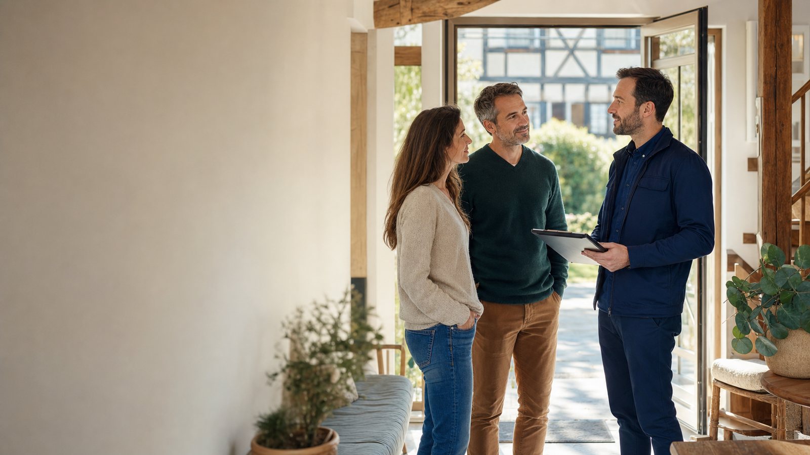 Diagnostiqueur immobilier en rendez-vous avec des propriétaires